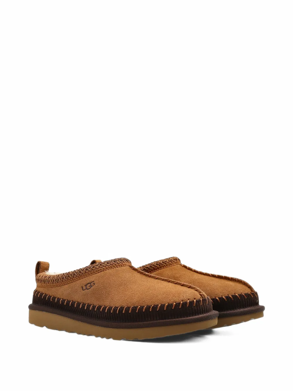 UGG Kids Tasman II Heritage suede slippers - Marrone