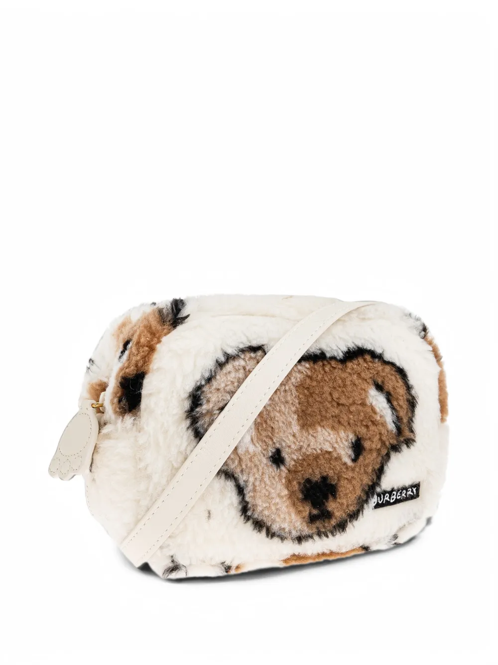 Burberry Kids Lulu bear-pattern shoulder bag Wit