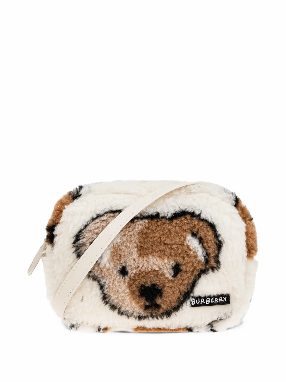 Burberry Kids Lulu bear-pattern shoulder bag - Bianco