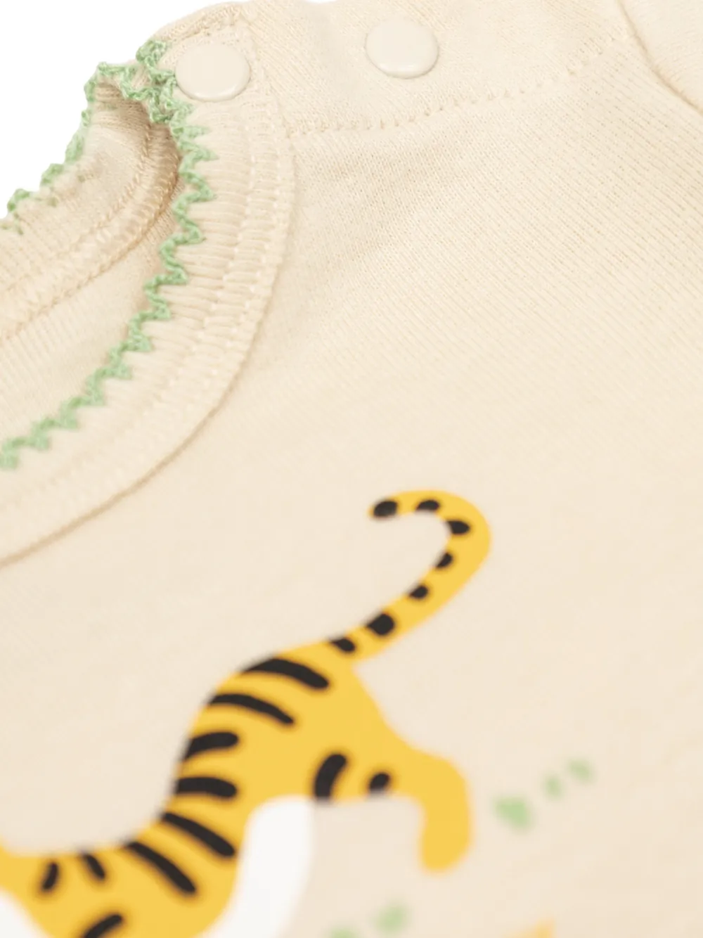 Stella McCartney Kids tiger-print sleepsuit pack (set of two) Beige