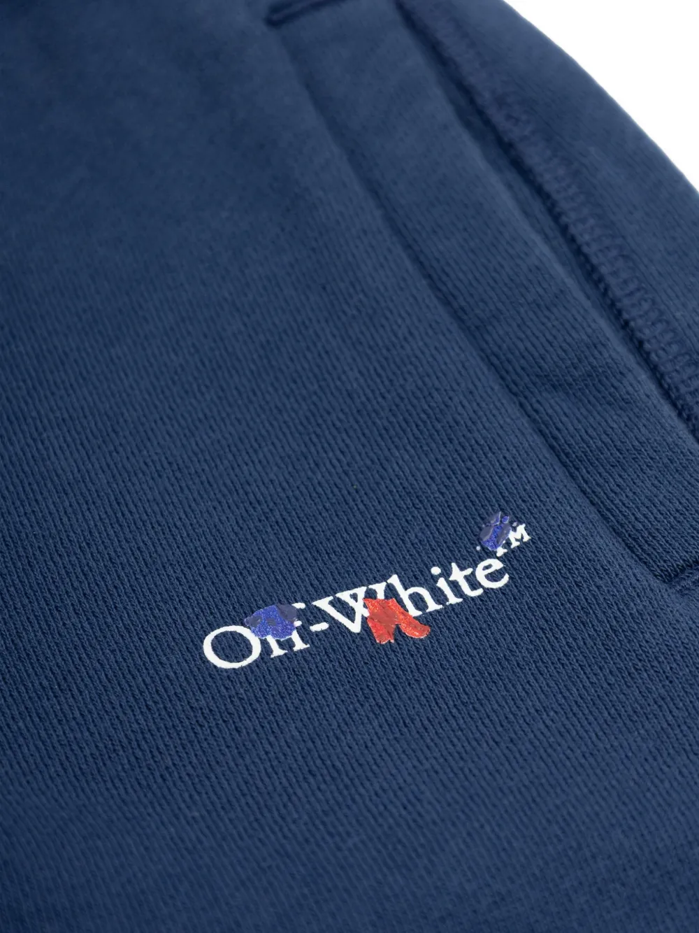 Off-White Kids logo-print track pants Blauw
