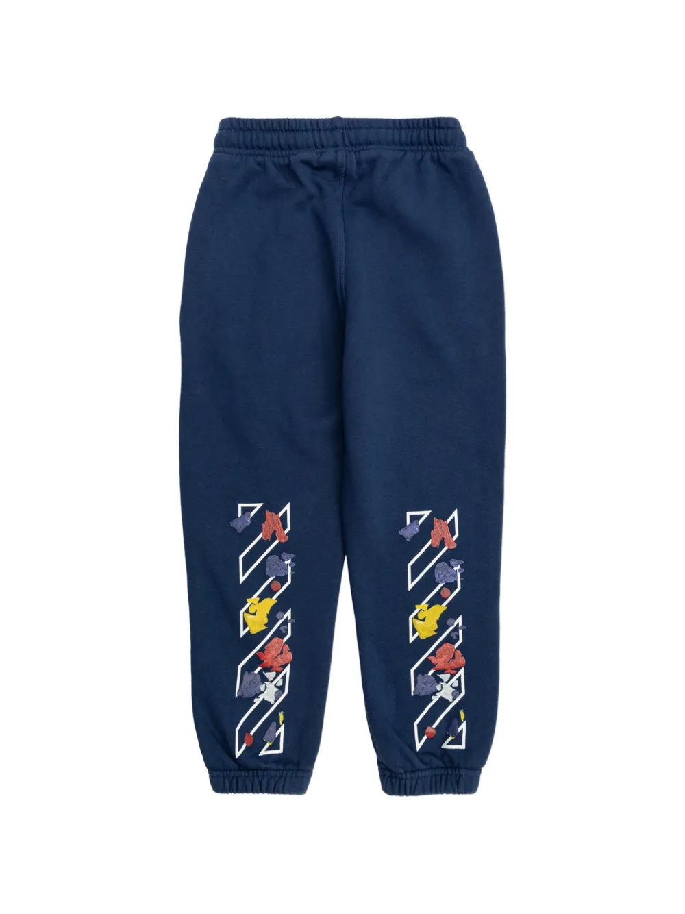 Off-White Kids logo-print track pants Blauw