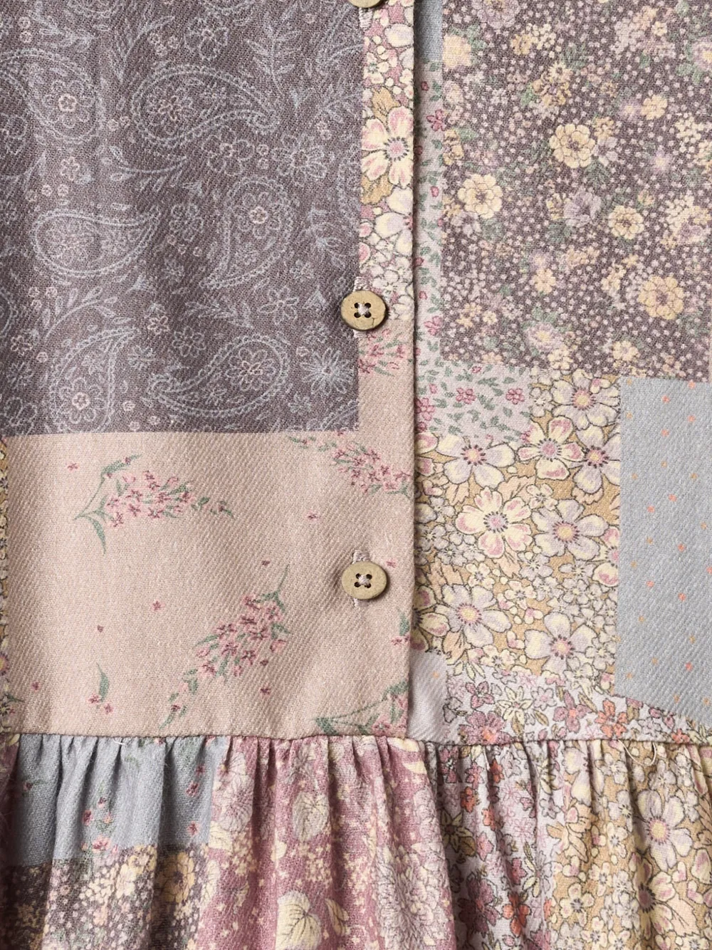 WHEAT Herdis mini-jurk met bloemenprint en patchwork Roze