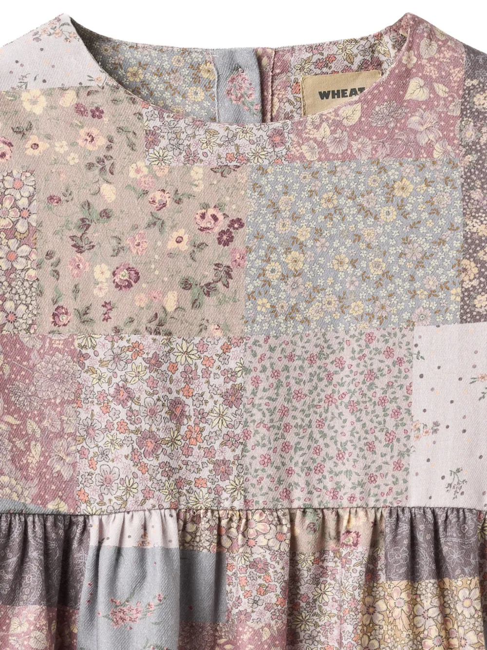 WHEAT Herdis mini-jurk met bloemenprint en patchwork Roze