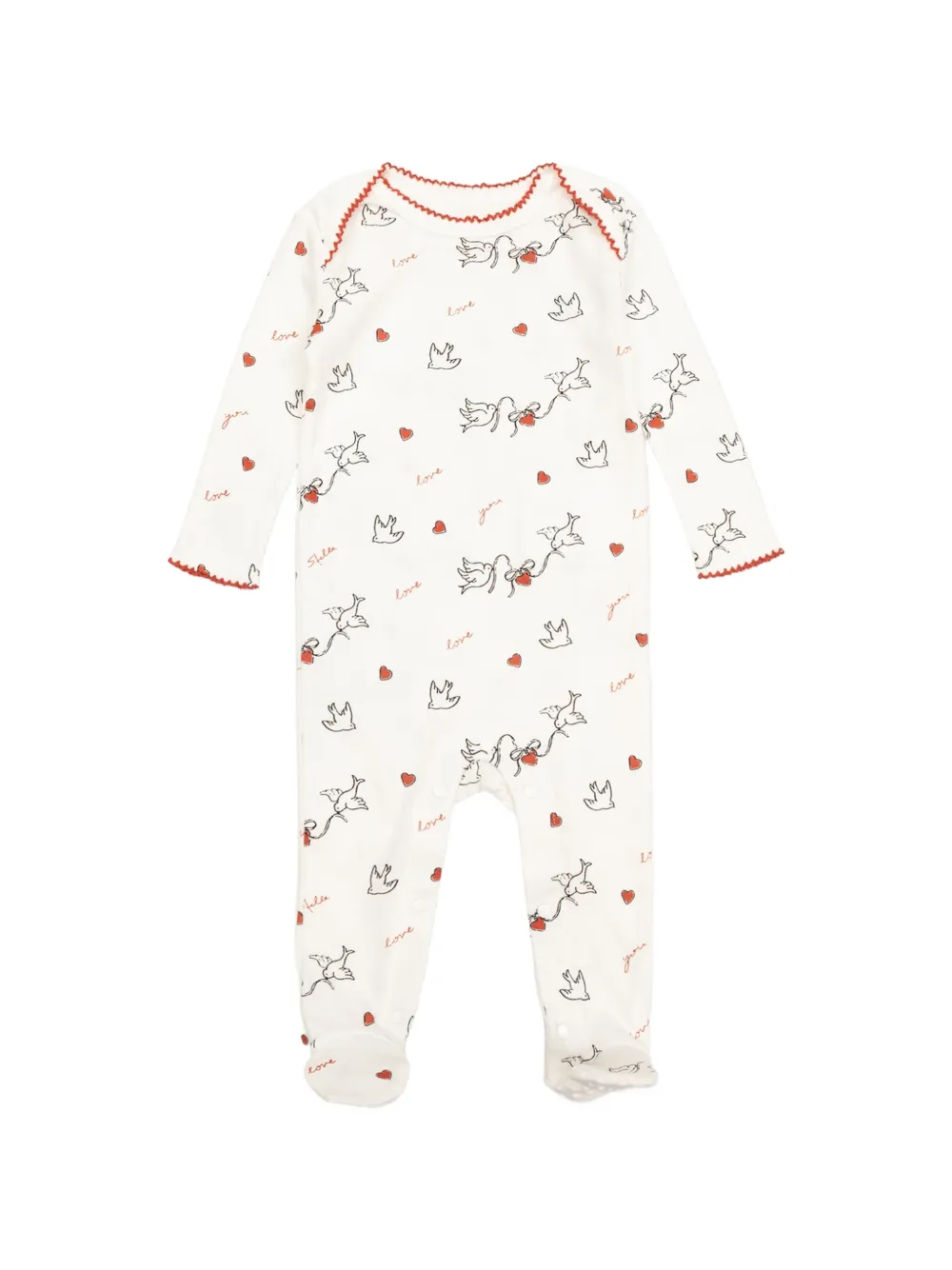 Stella McCartney Kids graphic-print babygrow set Wit
