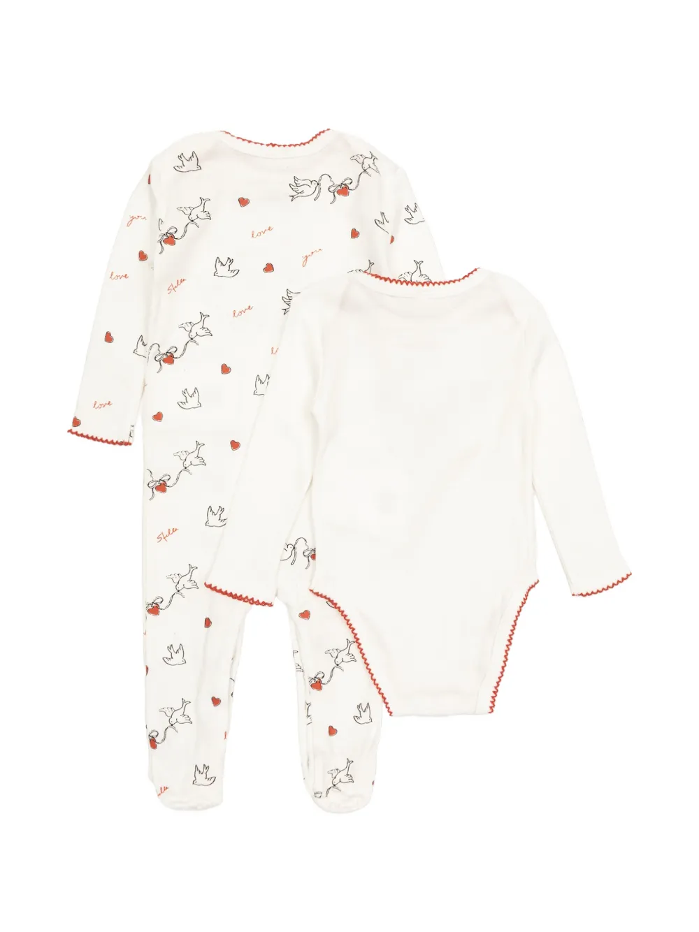 Stella McCartney Kids graphic-print babygrow set Wit