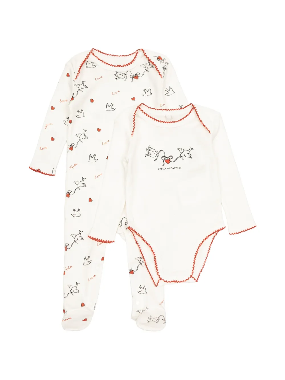 Stella McCartney Kids graphic-print babygrow set - Weiß