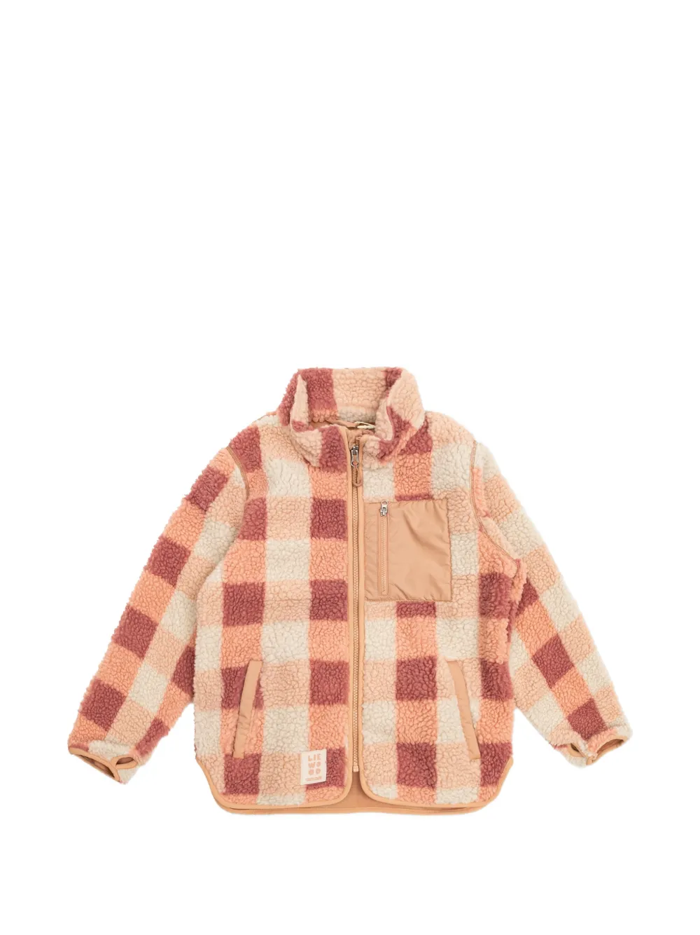 Liewood Nolan geruit fleece jack Roze