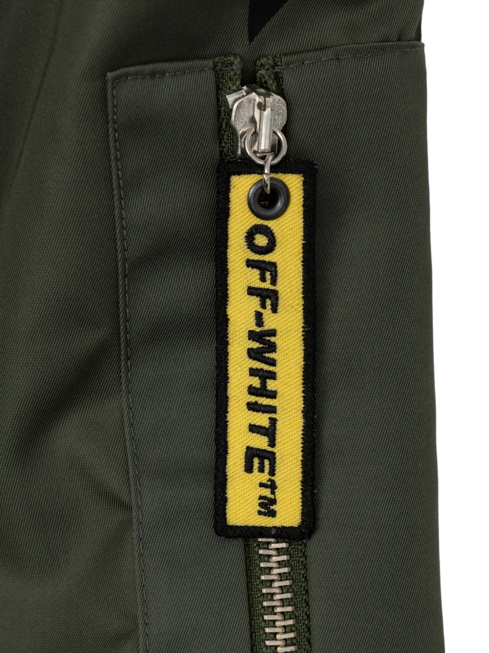 Off-White Kids Bomberjack met logoprint Groen