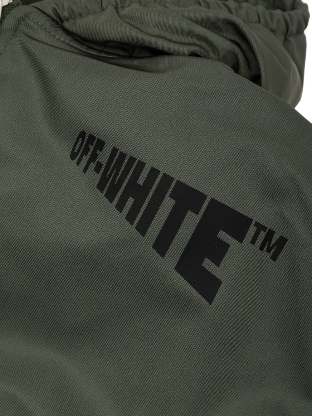 Off-White Kids Bomberjack met logoprint Groen