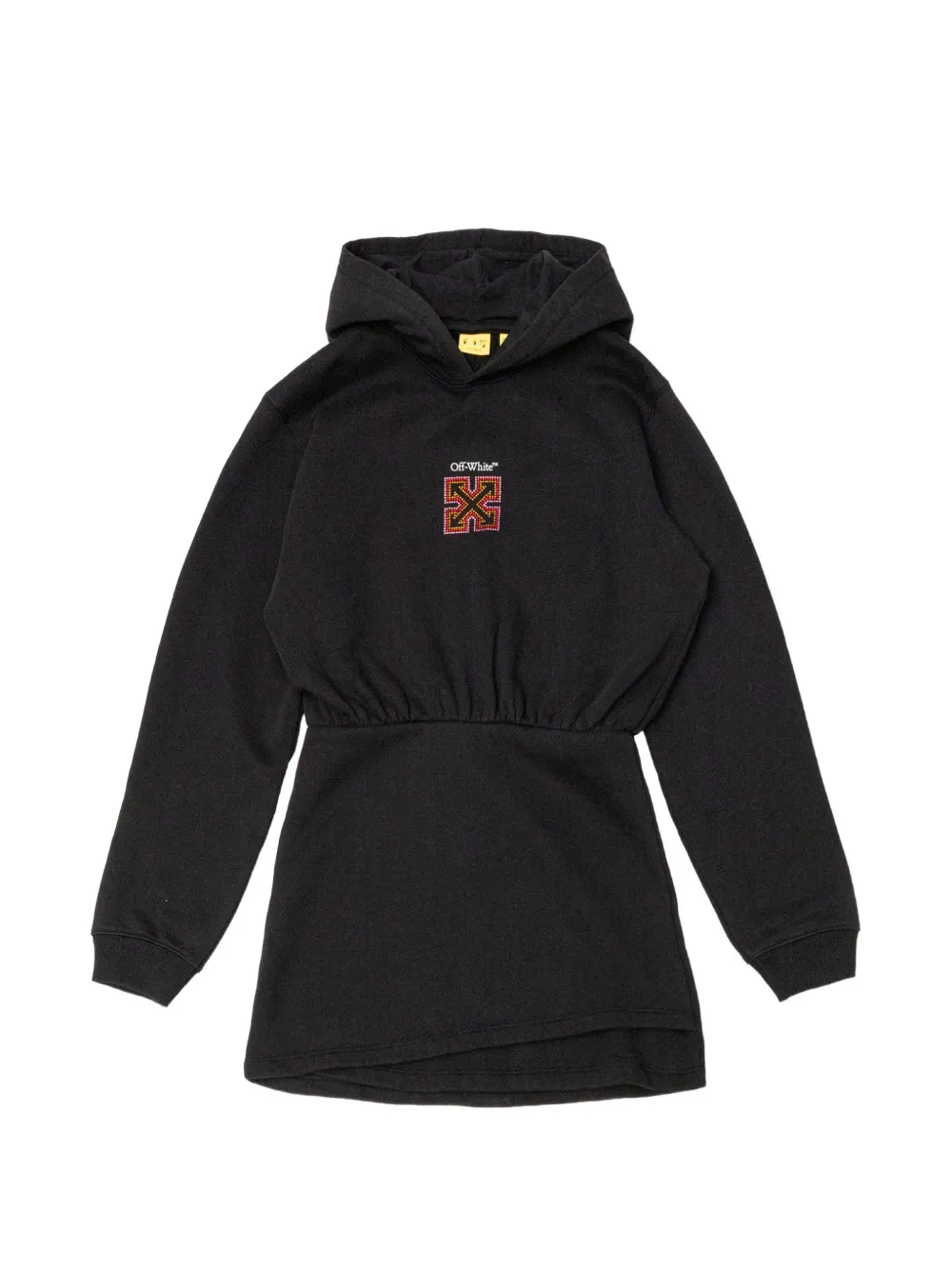 Off-White Kids Arrows-motif hooded dress Zwart