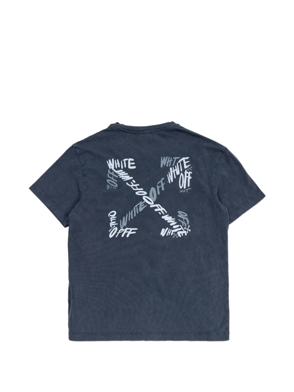 Off-White Kids T-shirt met logoprint Blauw
