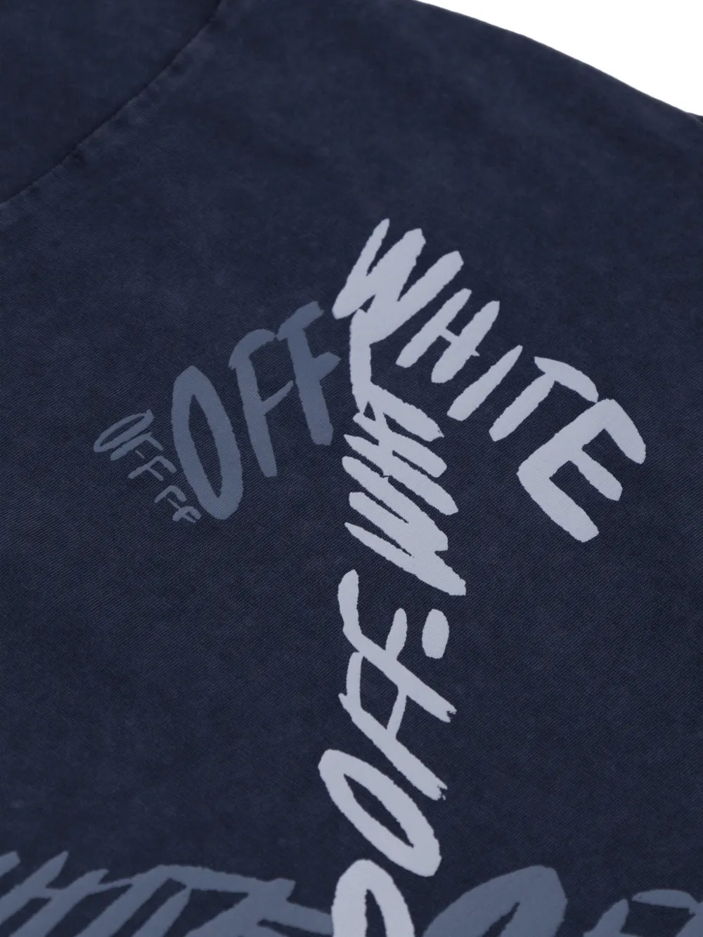 Off-White Kids T-shirt met logoprint Blauw