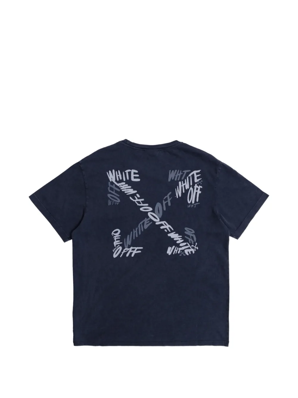 Off-White Kids T-shirt met logoprint Blauw