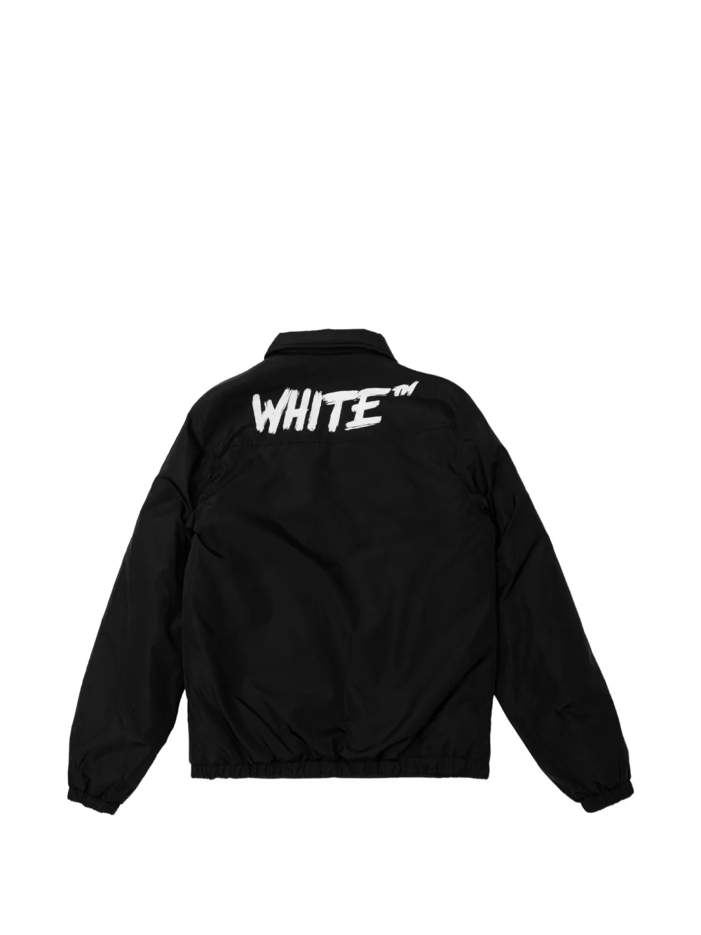Off-White Kids logo-print padded jacket Zwart