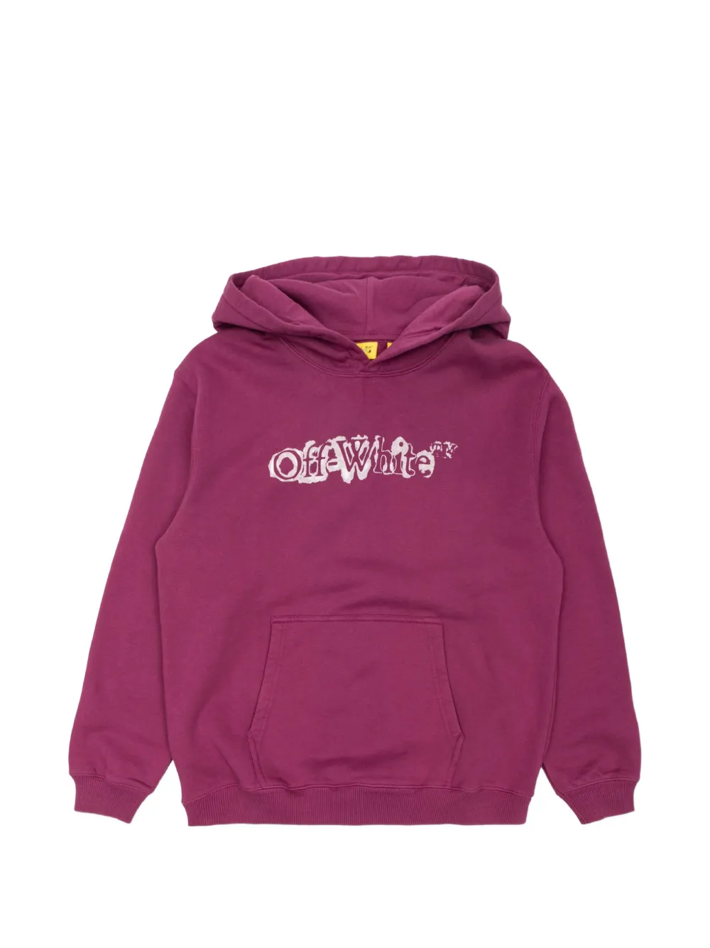 Off-White Kids logo-print hoodie Paars