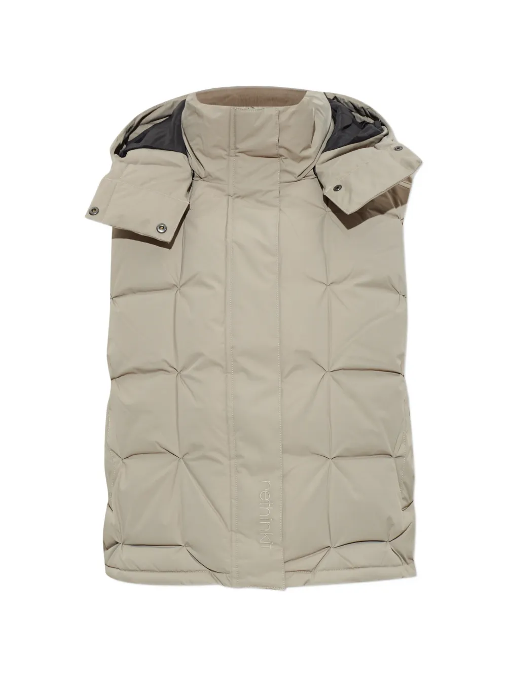RETHINKIT STUDIOS quilted hooded gilet - Grey