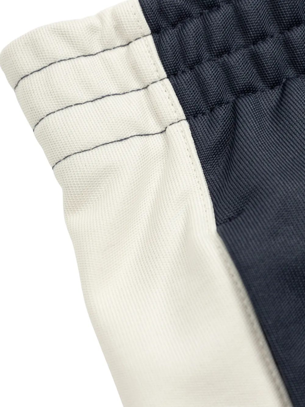 Off-White Kids logo-print side-stripe shorts Blauw