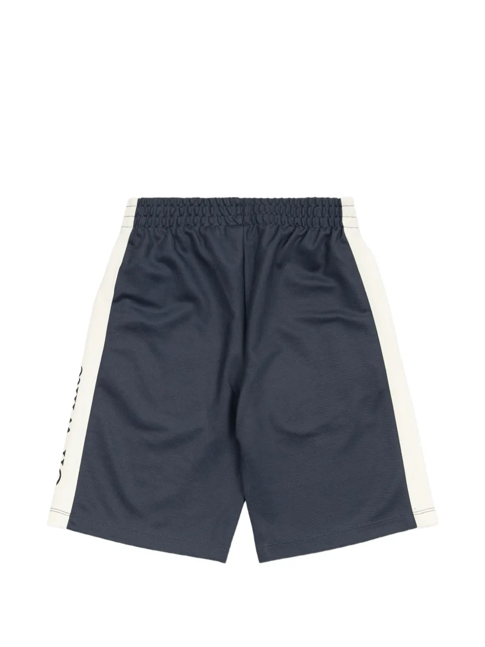 Off-White Kids logo-print side-stripe shorts Blauw