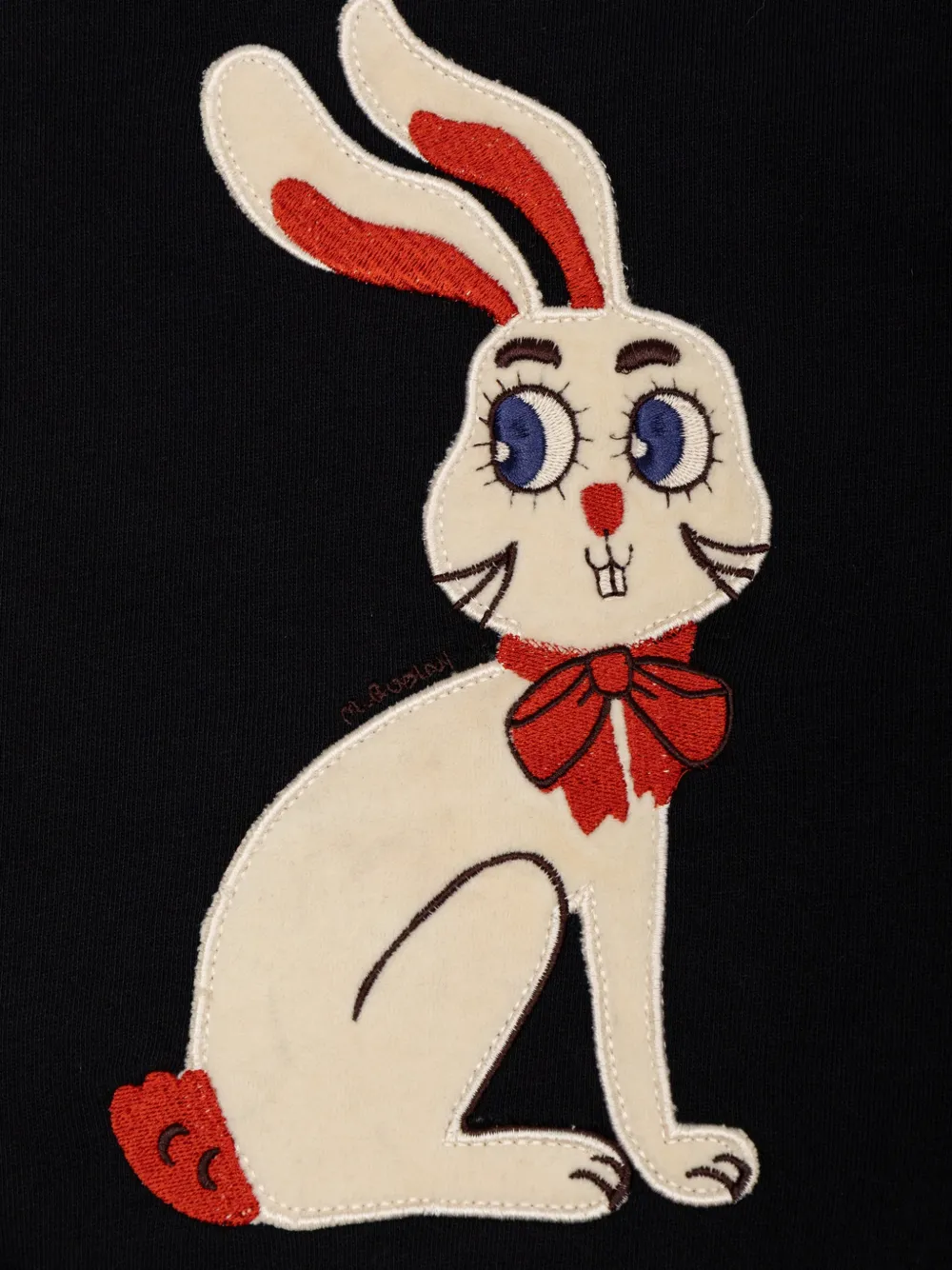 Mini Rodini bunny-patch sweatshirt Zwart