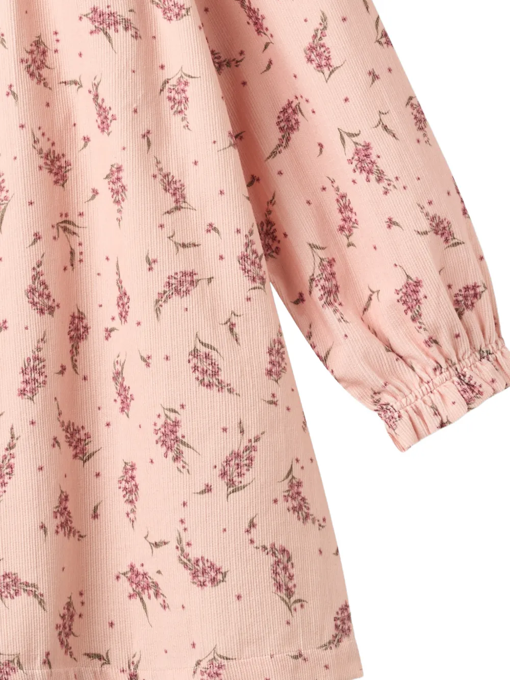 WHEAT Elvira ribfluwelen mini-jurk met bloemenprint Roze