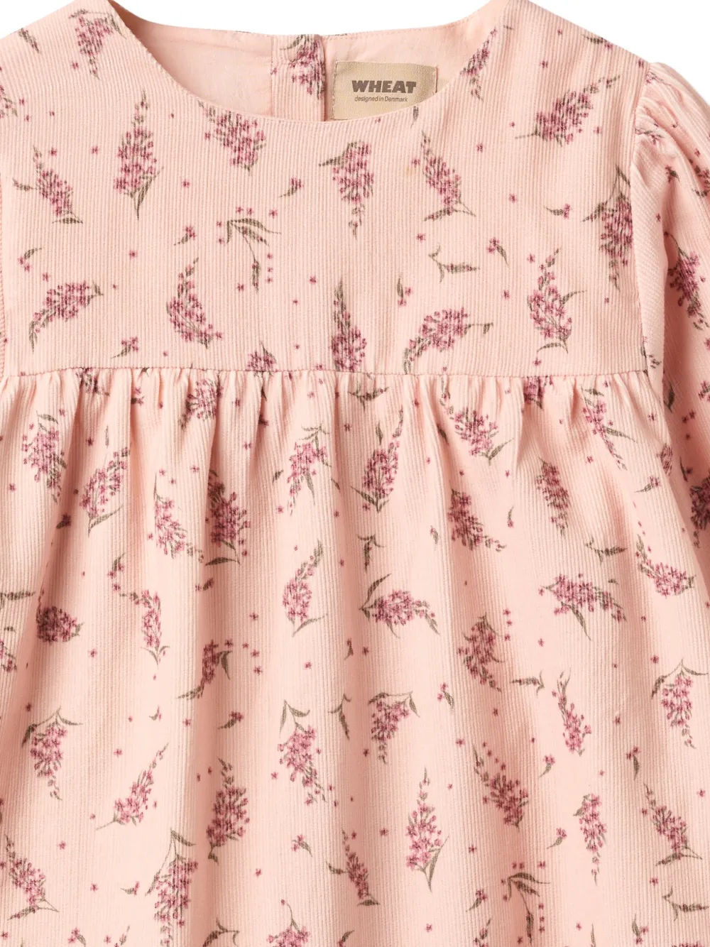 WHEAT Elvira ribfluwelen mini-jurk met bloemenprint Roze