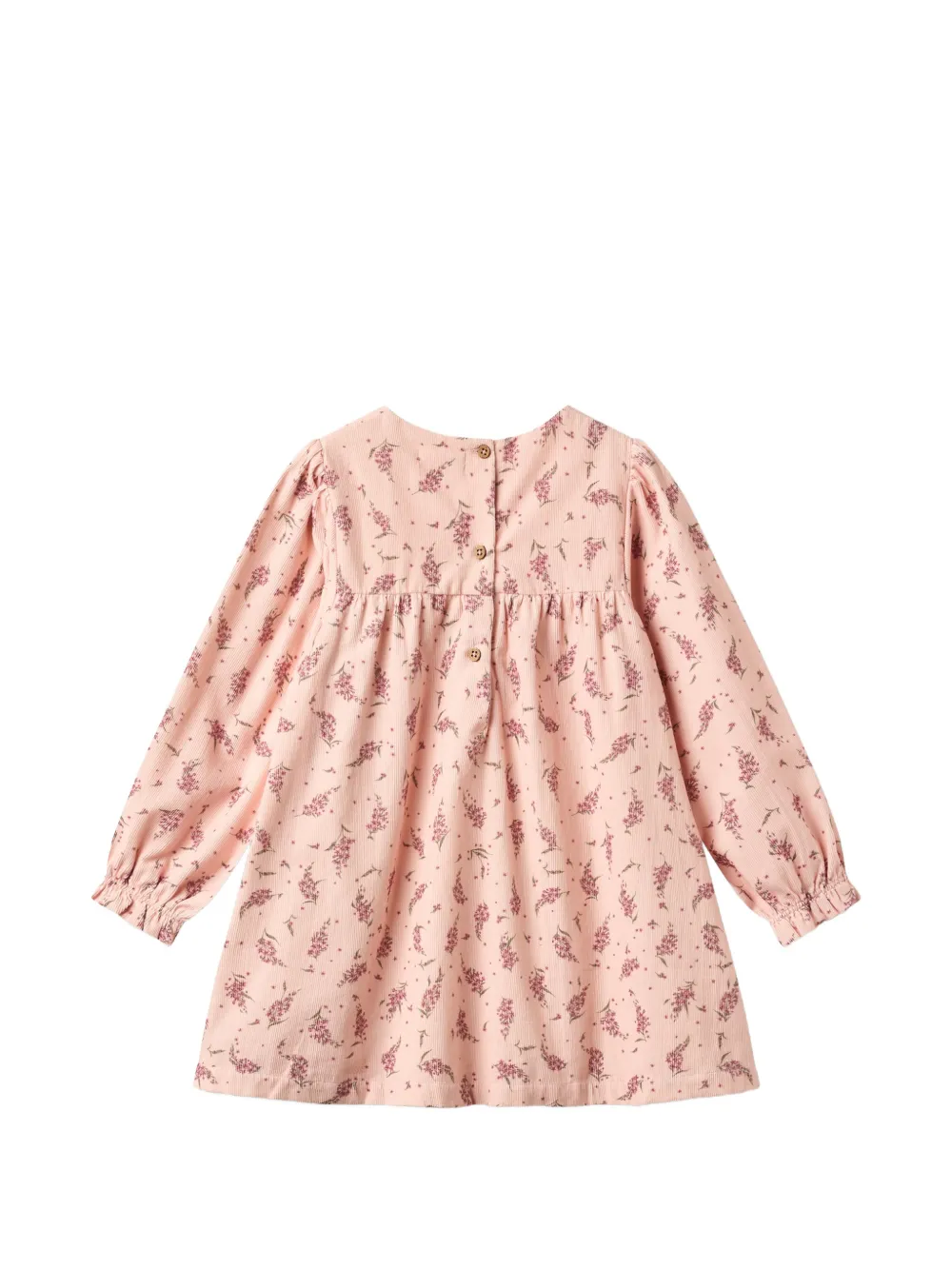 WHEAT Elvira ribfluwelen mini-jurk met bloemenprint Roze