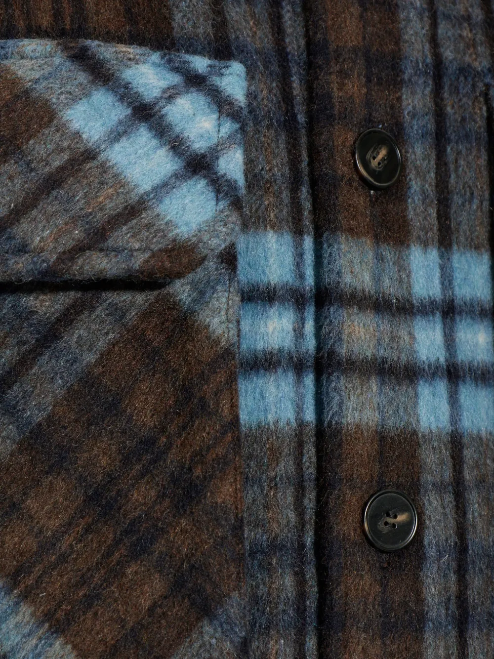 ENTIRE STUDIOS check-pattern button-up jacket Bruin