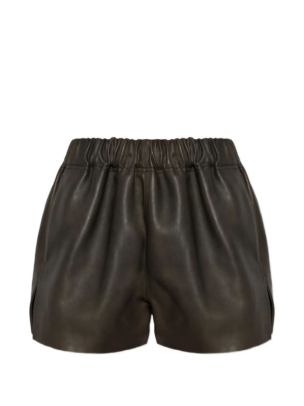 Rick Owens leather shorts Zwart