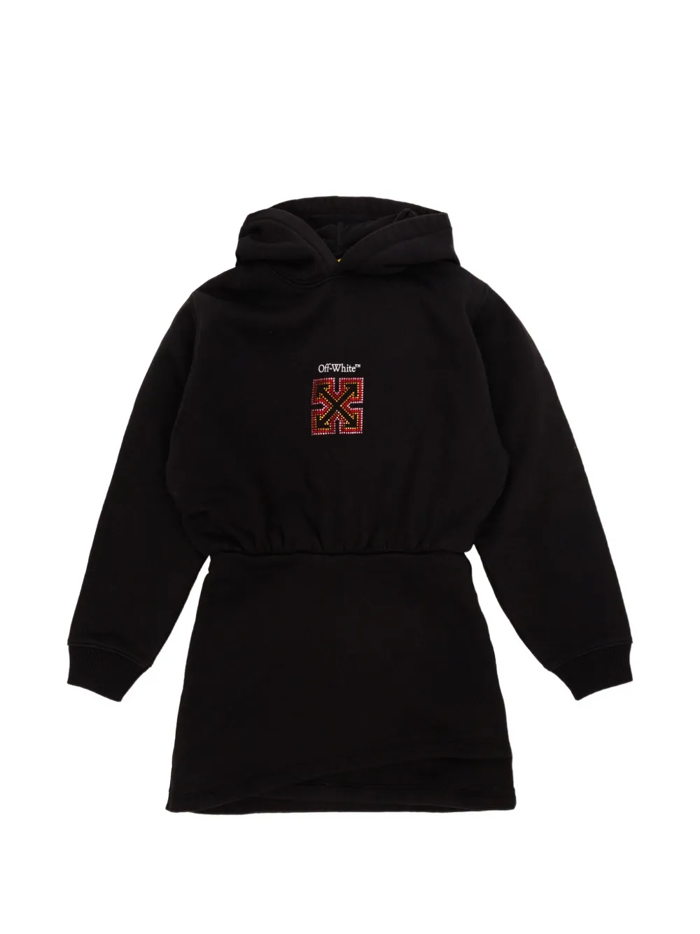 Off-White Kids Jurk met capuchon Zwart