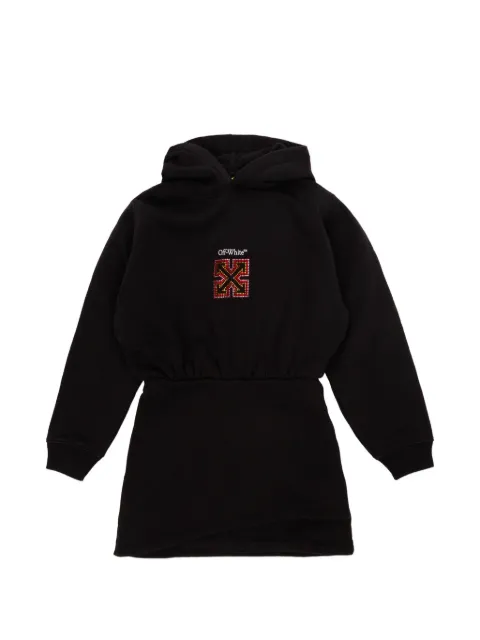 Off-White Kids robe-pull imprimée Arrows à capuche