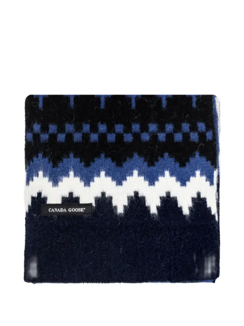Canada Goose fair isle-knit scarf