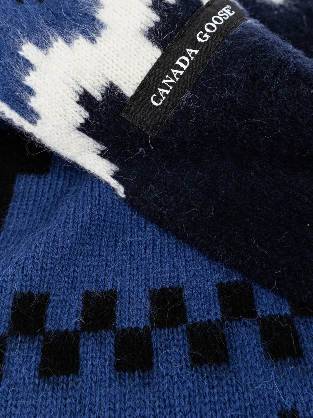 Canada Goose Fair Isle gebreide sjaal Blauw