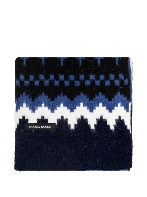 Canada Goose fair isle-knit scarf