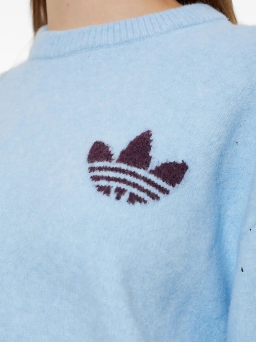adidas ESS Knit Tipping Crew sweatshirt Blauw