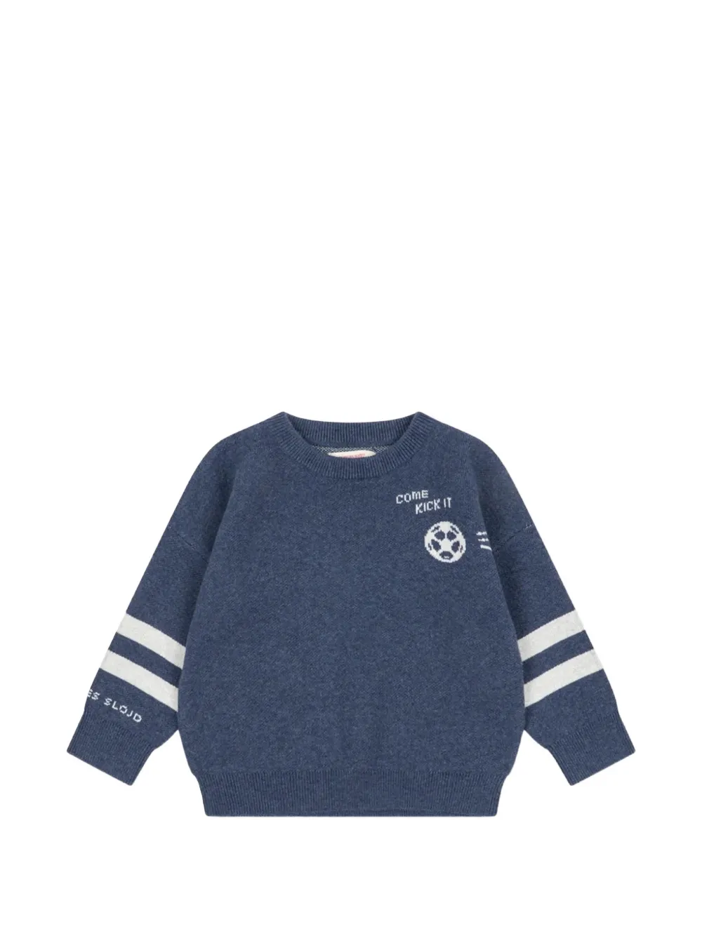 Konges Sløjd Lapis intarsia gebreide trui Blauw