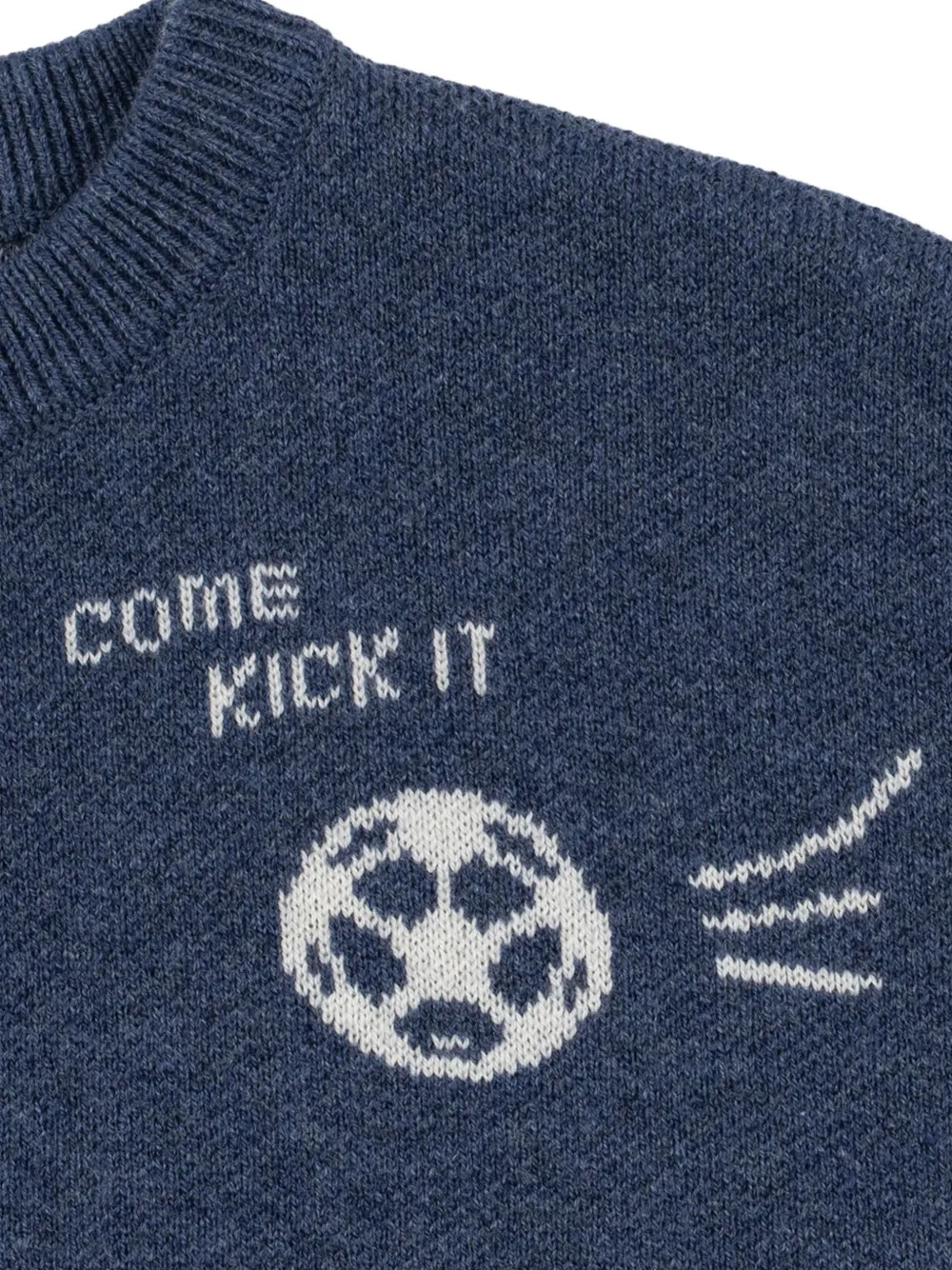 Konges Sløjd Lapis intarsia gebreide trui Blauw