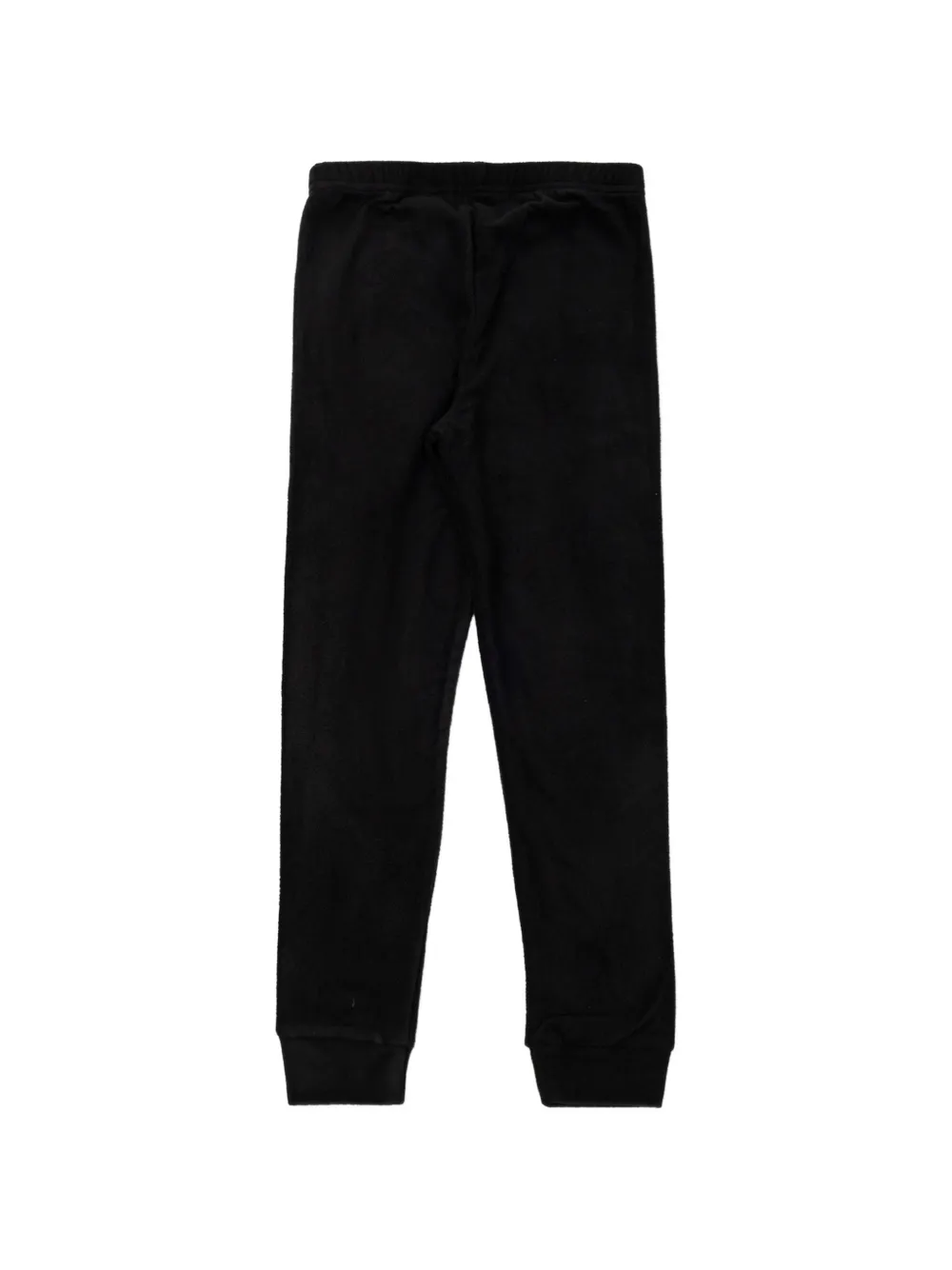 Mini Rodini Fleece broek met pinguïnpatch Zwart