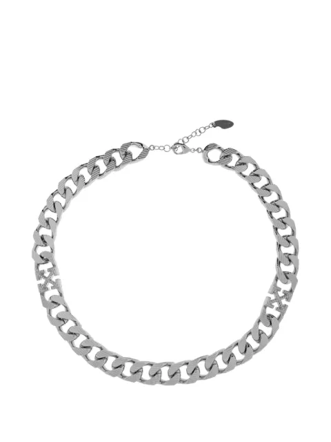 Off-White Arrows textured curb-chain necklace