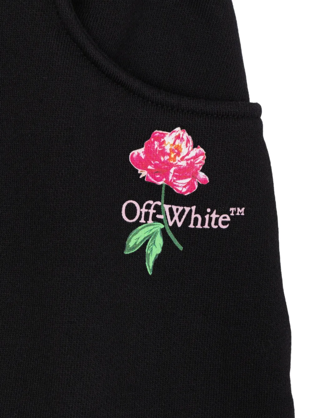 Off-White Kids logo-print drawstring skirt Zwart