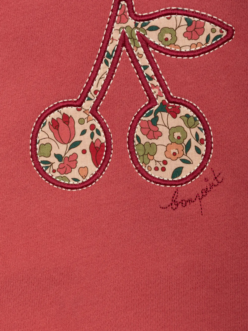 Bonpoint Tita floral-appliqué hoodie Rood