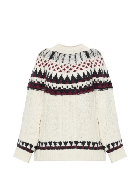 Akep Akep fair isle cable-knit sweater