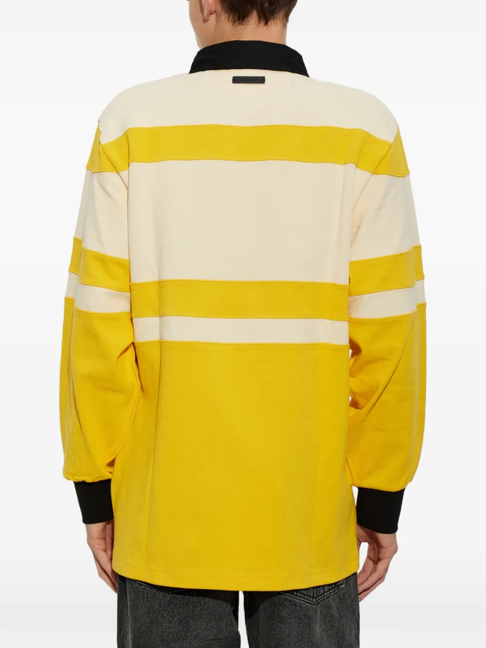 ENTIRE STUDIOS striped long-sleeve polo shirt Geel