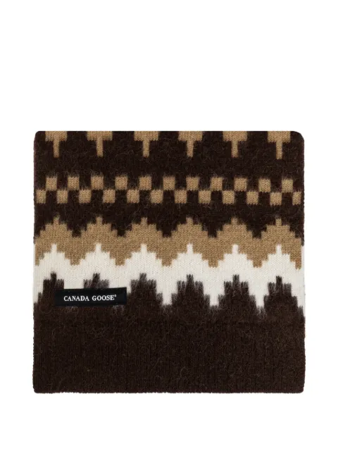 Canada Goose Fair Isle knit scarf