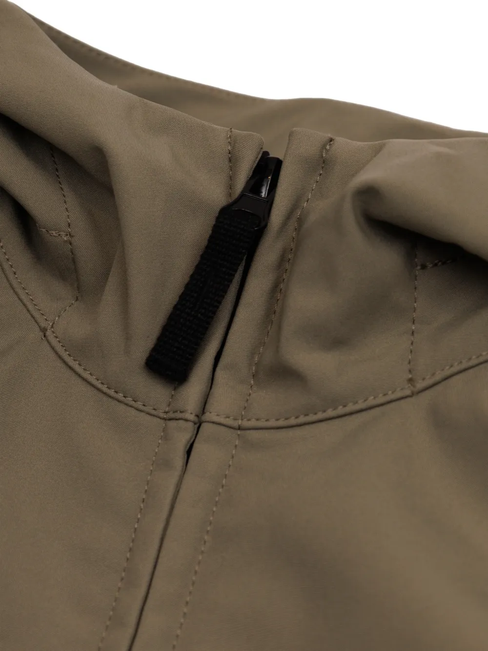 Stone Island Junior Compass-patch hooded jacket Bruin