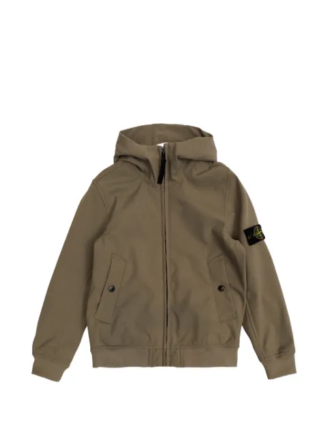 Stone Island Junior Compass-patch hooded jacket