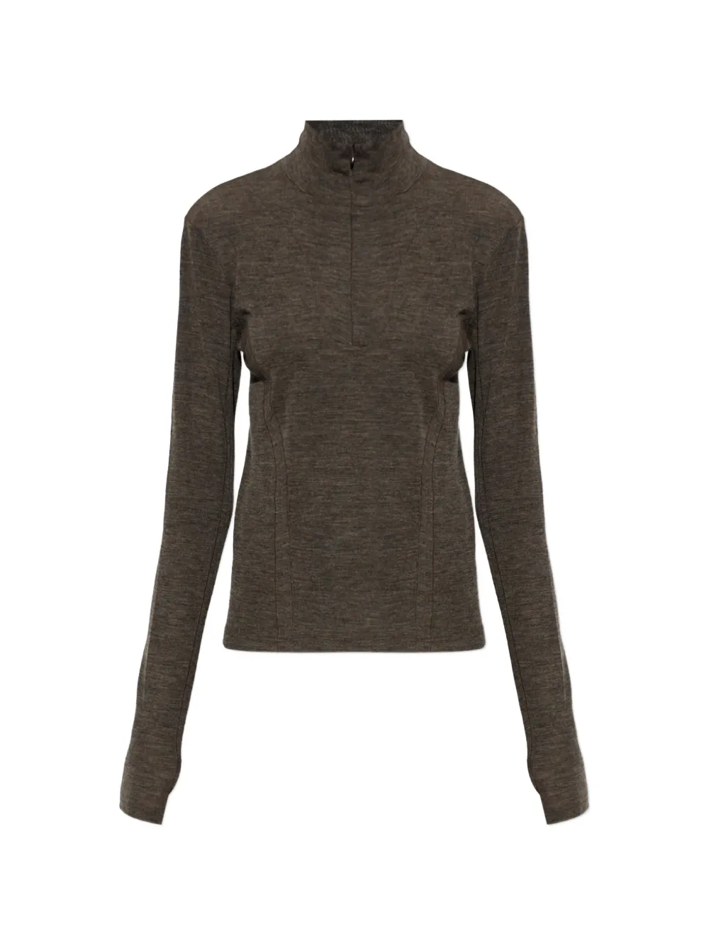 RETHINKIT STUDIOS half-zip turtleneck top - Braun