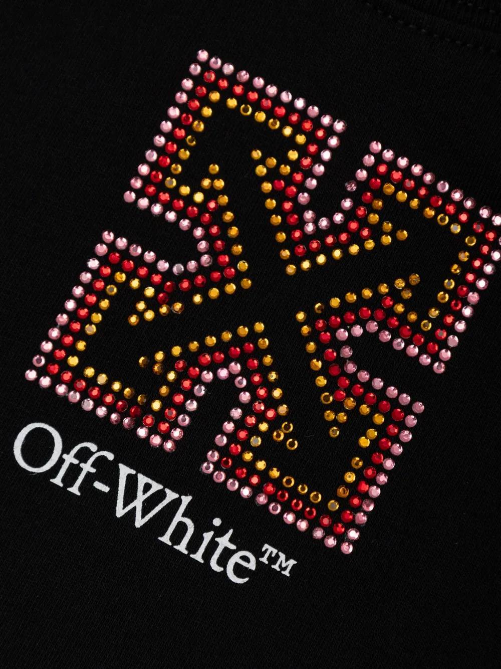 Off-White Kids Arrows T-shirt met pailletten Zwart