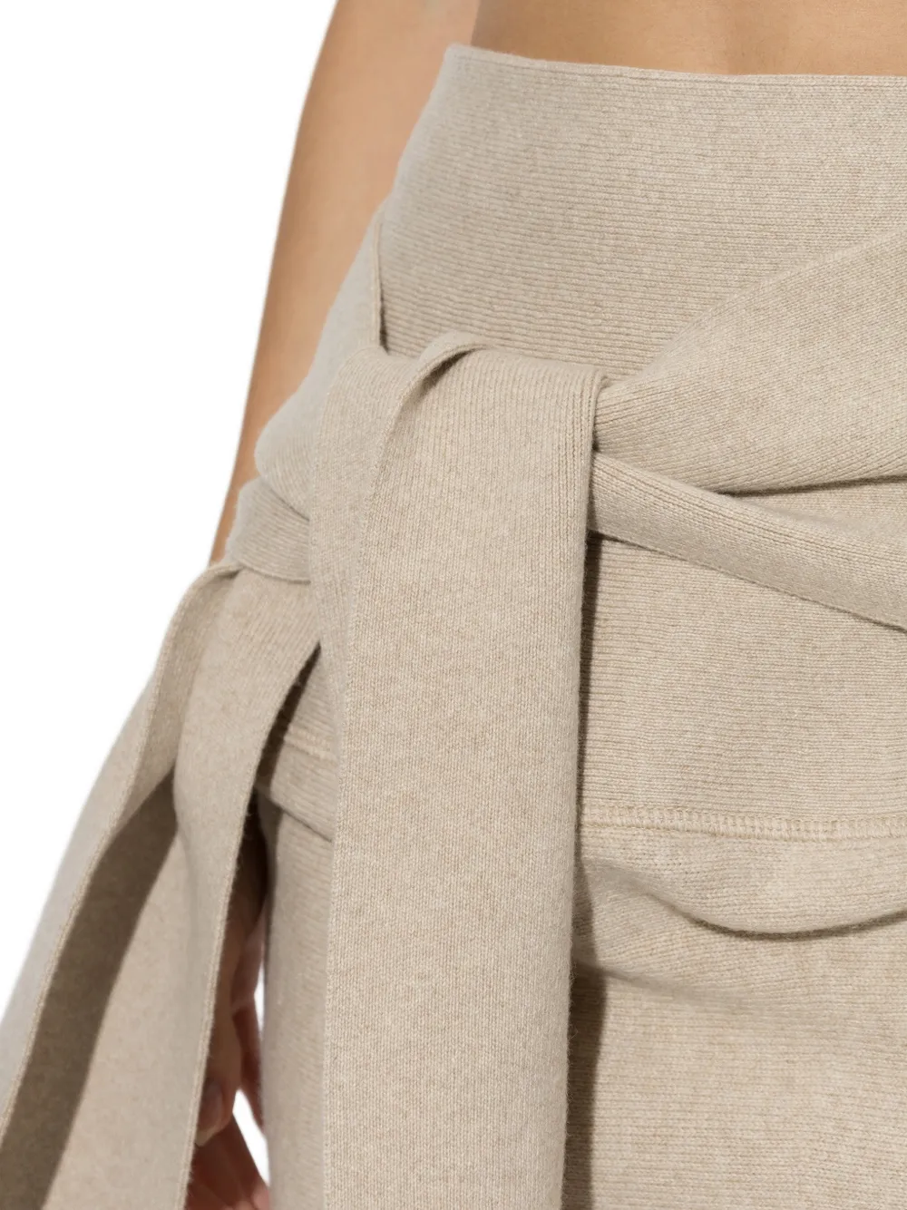 Jacquemus Fiocco tie-waist skirt Beige