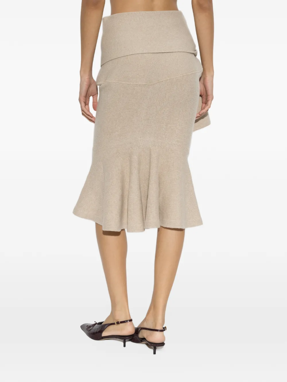 Jacquemus Fiocco tie-waist skirt Beige